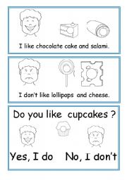 English Worksheet: What do you like?