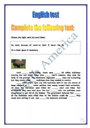 English worksheet: The natives (close exercise with articles...) (+ answers)