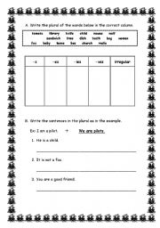 English Worksheet: Singular and Plural