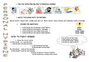 English Worksheet: personal hygene and how to fght with germs
