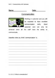 English worksheet: Communication