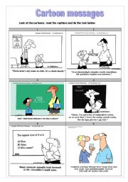 English Worksheet: Cartoon Messages