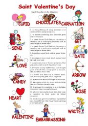 English Worksheet: Valentines Day Match