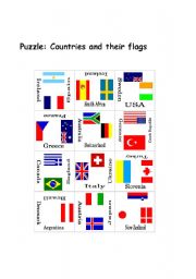 Puzzle: Countries and their flags
