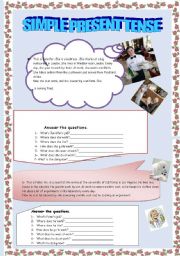 English Worksheet: SIMPLE PRESENT TENSE P. CONTINUOUS TENSE