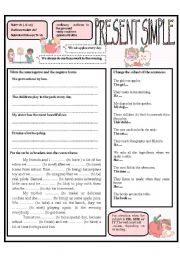 English Worksheet: PRESENT SIMPLE