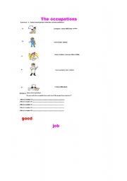 English worksheet: THE OCCUPATIONS