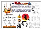 English Worksheet: Halloween is coming to town!