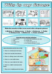 English Worksheet: This is my house