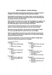 English Worksheet: Third Conditional