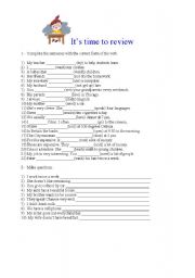 English Worksheet: Time to Review
