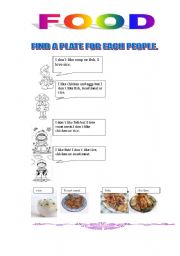 English Worksheet: FOOD