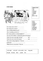 English Worksheet: In the Garden