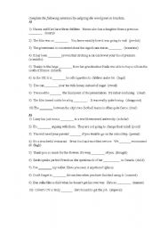 English Worksheet: Word Formation