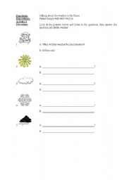 English Worksheet: Talking about weather in the future