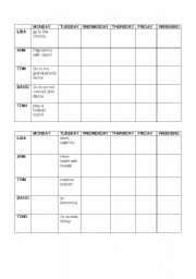 English Worksheet: PAST AND FUTURE ACTIONS