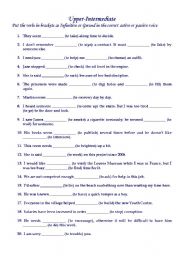 English Worksheet: Infinitive or Gerund