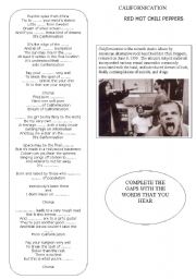 English Worksheet: CALIFORNICATION RED HOT CHILI PEPPERS