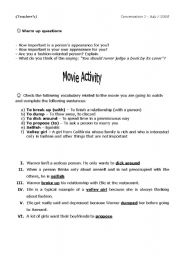 English Worksheet: Movie-conversation class about the film Legally Blonde 1 (Teachers guide)