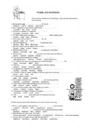 English Worksheet: Work and business