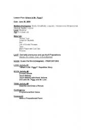 English Worksheet: Beginner Preposition