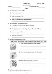 English Worksheet: review on 