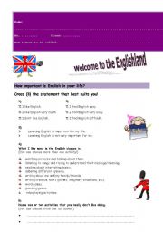 English Worksheet: Welcome to the Englishland