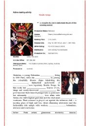 English Worksheet: moulin rouge