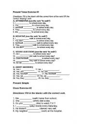 English Worksheet: Simple present excersice