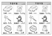 English Worksheet: Toys - Information (Colouring)