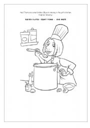 English Worksheet: Kitchen stuff for Kids