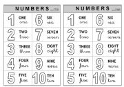 1-10 Numbers - Information (Colouring)