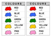 English Worksheet: 5 First Colours 1/2 - Information