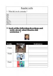 English Worksheet: Past simple