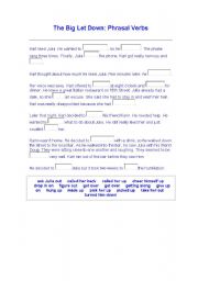 English Worksheet: THE BIG LET DOWN