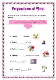 Prepositions of place