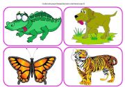 English Worksheet: Who`s in the forest? - practising animals (part 3 / 6)