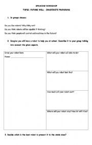 English worksheet: Writing activity. Indefinite Pronouns. Future will