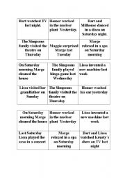 English Worksheet: Bingo game