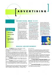 English Worksheet: ADVERTISING