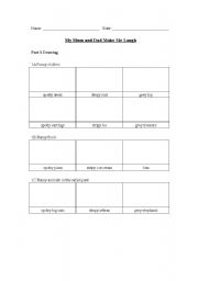 English worksheet: Worksheet for the story 