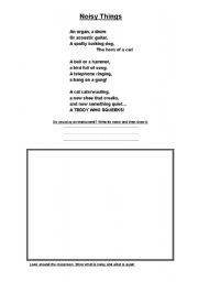 English worksheet: Noisy Things