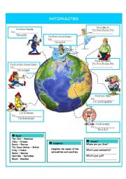 English Worksheet: Nationalities