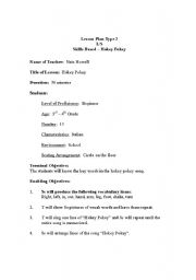 English Worksheet: The Hokey Pokey