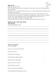 English Worksheet: Do Does