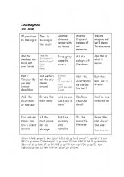 English worksheet: Prepositons - song by Iron Maiden