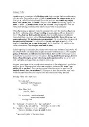 English Worksheet: Resume Primary Verbs