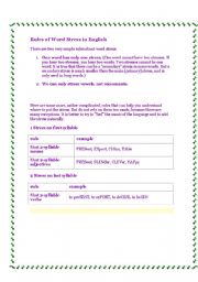 English Worksheet: word stress