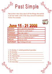 English Worksheet: Simple past