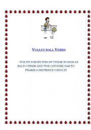 English worksheet: verb volleyballl